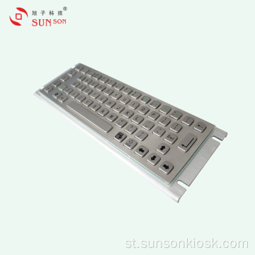 Keyboard e matlafalitsoeng ea Metal le Touch Pad